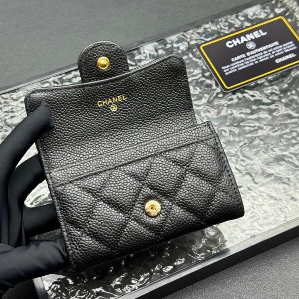 chanel caviar black / gold lambskin wallet